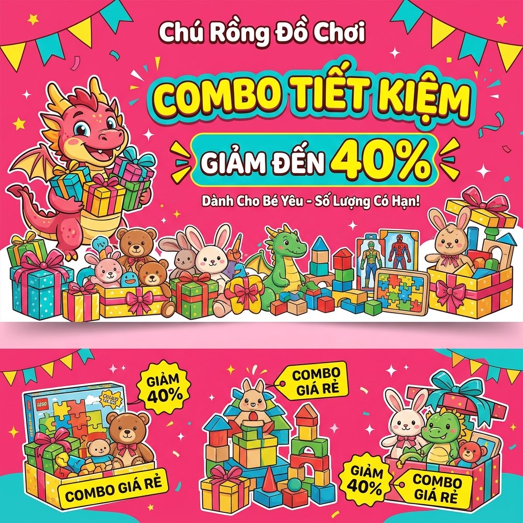 Combo Tiết Kiệm - Chú Rồng Đồ Chơi