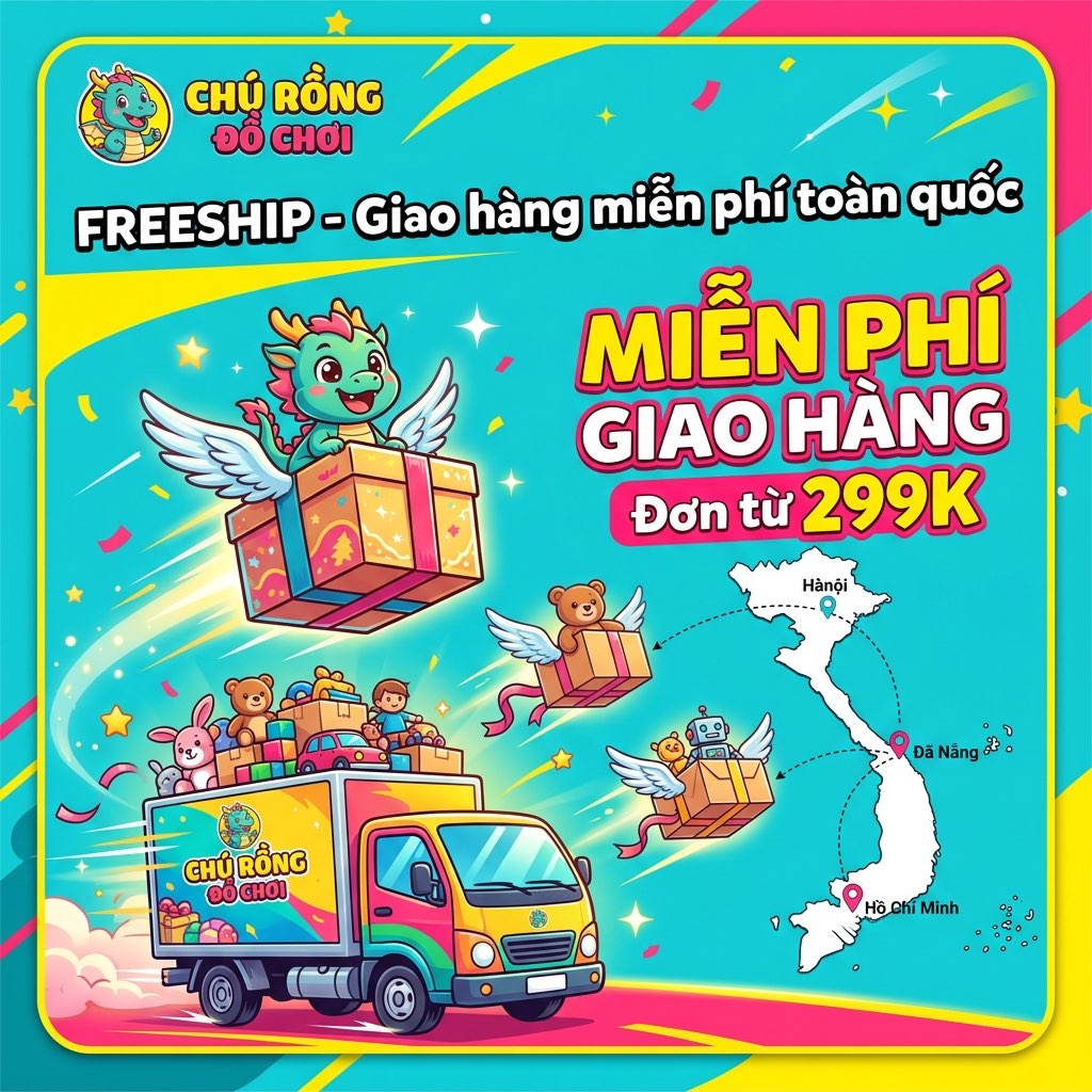 Miễn Phí Giao Hàng - Chú Rồng Đồ Chơi